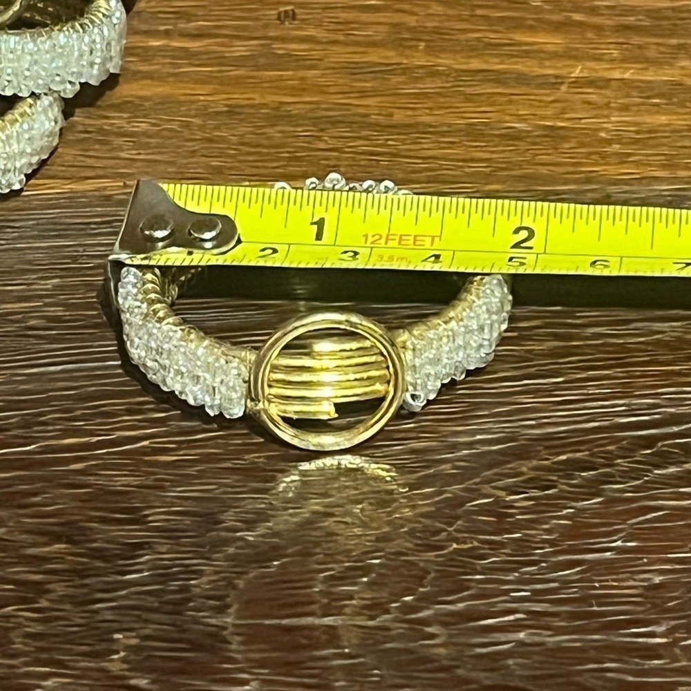 Gorgeous Set Of 4 PIER 1 Vintage Napkin Holder Rings Gold w/Sead Beads - Picture 9 of 10